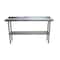 Bk Resources Work Table Stainless Steel Undershelf, Plastic feet 1.5" Riser 60"x18" SVTR-1860 - alternate 2